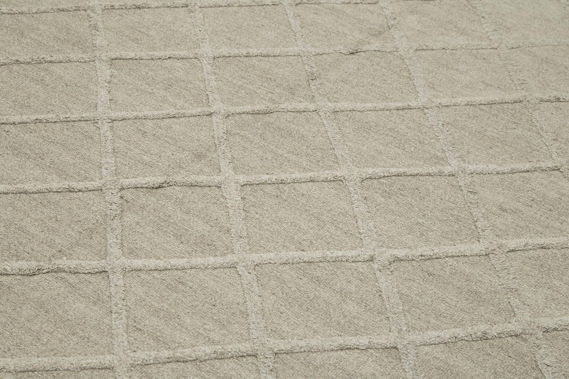 Nepal Geometric Kahverengi Geometrik Yün Pamuk El Dokuma Halısı 244x305 Agacan