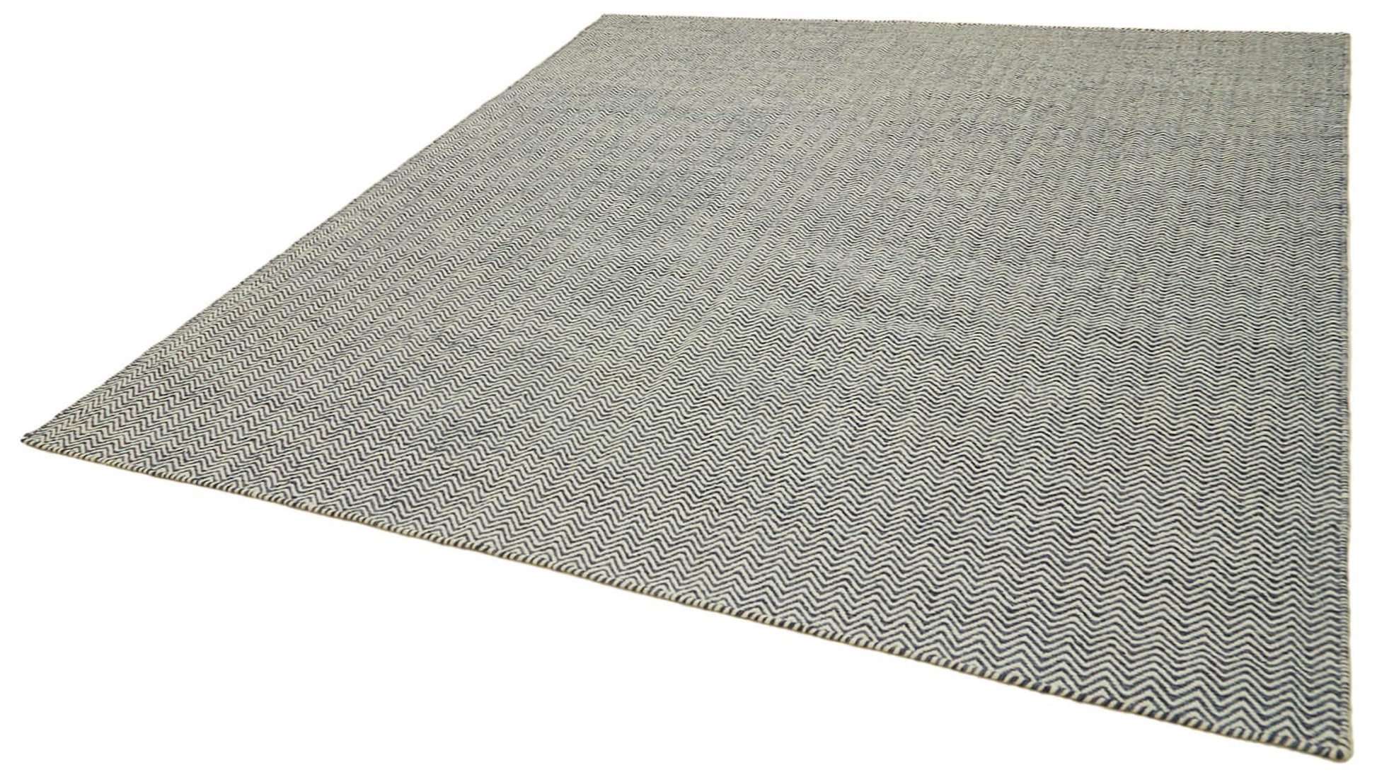 Nepal Geometric Gri Geometrik Yün Pamuk El Dokuma Halısı 246x305 Agacan