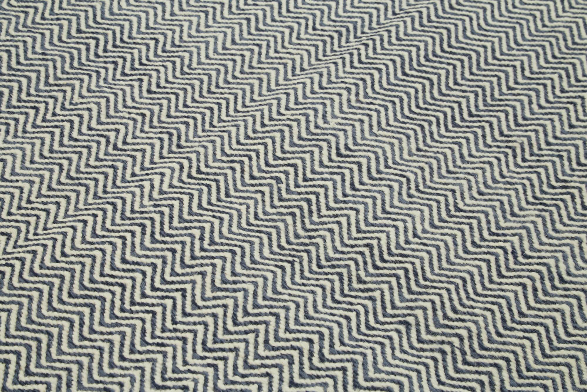 Nepal Geometric Gri Geometrik Yün Pamuk El Dokuma Halısı 246x305 Agacan