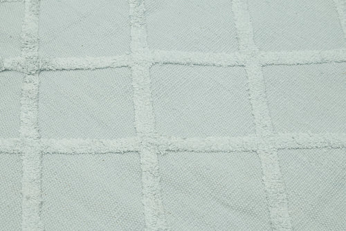 Nepal Geometric Mavi Geometrik Yün Pamuk El Dokuma Halısı 246x305 Agacan