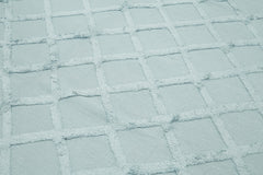 Nepal Geometric Mavi Geometrik Yün Pamuk El Dokuma Halısı 246x305 Agacan