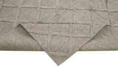 Nepal Geometric Kahverengi Geometrik Yün Pamuk El Dokuma Halısı 246x305 Agacan