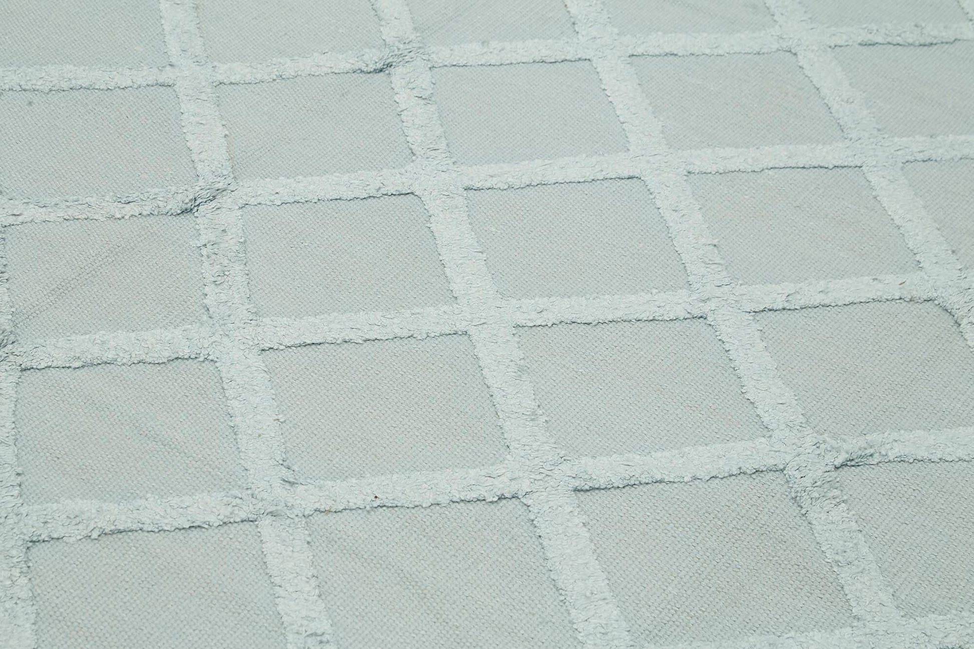 Nepal Geometric Mavi Geometrik Yün Pamuk El Dokuma Halısı 246x305 Agacan