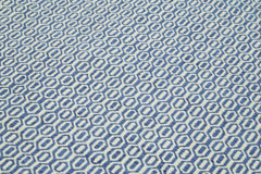 Nepal Geometric Mavi Geometrik Yün Pamuk El Dokuma Halısı 246x305 Agacan