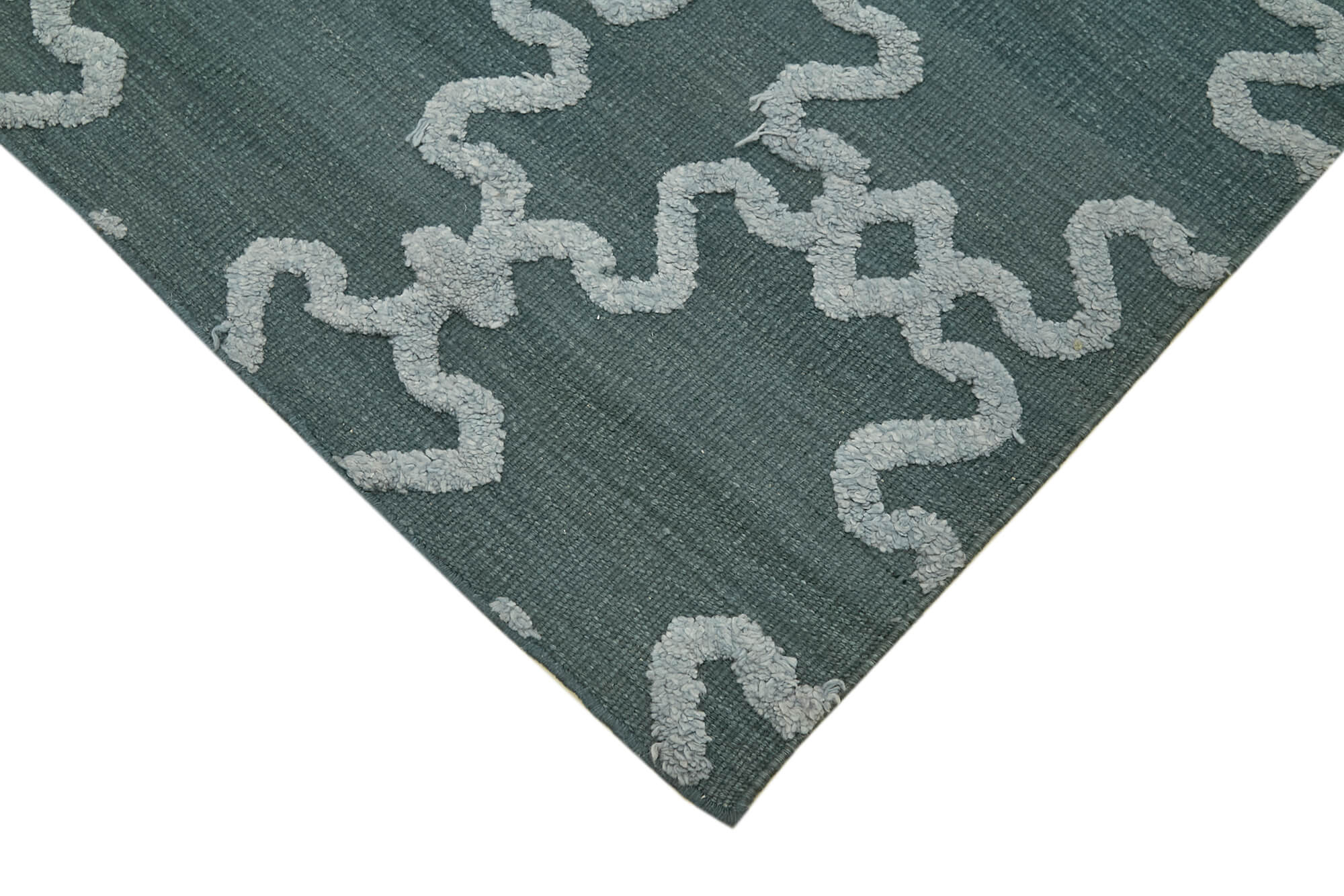 Nepal Geometric Gri Geometrik Yün Pamuk El Dokuma Halısı 244x305 Agacan