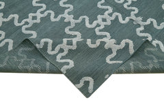 Nepal Geometric Gri Geometrik Yün Pamuk El Dokuma Halısı 244x305 Agacan