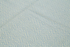 Nepal Geometric Mavi Geometrik Yün Pamuk El Dokuma Halısı 244x305 Agacan