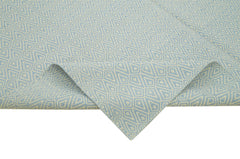 Nepal Geometric Mavi Geometrik Yün Pamuk El Dokuma Halısı 244x305 Agacan