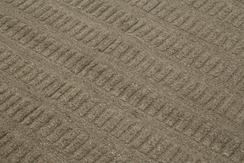 Nepal Geometric Kahverengi Geometrik Yün Pamuk El Dokuma Halısı 183x274 Agacan