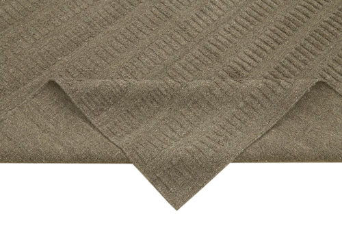 Nepal Geometric Kahverengi Geometrik Yün Pamuk El Dokuma Halısı 183x274 Agacan