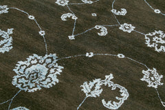 Tebriz Siyah Klasik Pamuk Yün El Dokuma Halısı 188x284 Agacan