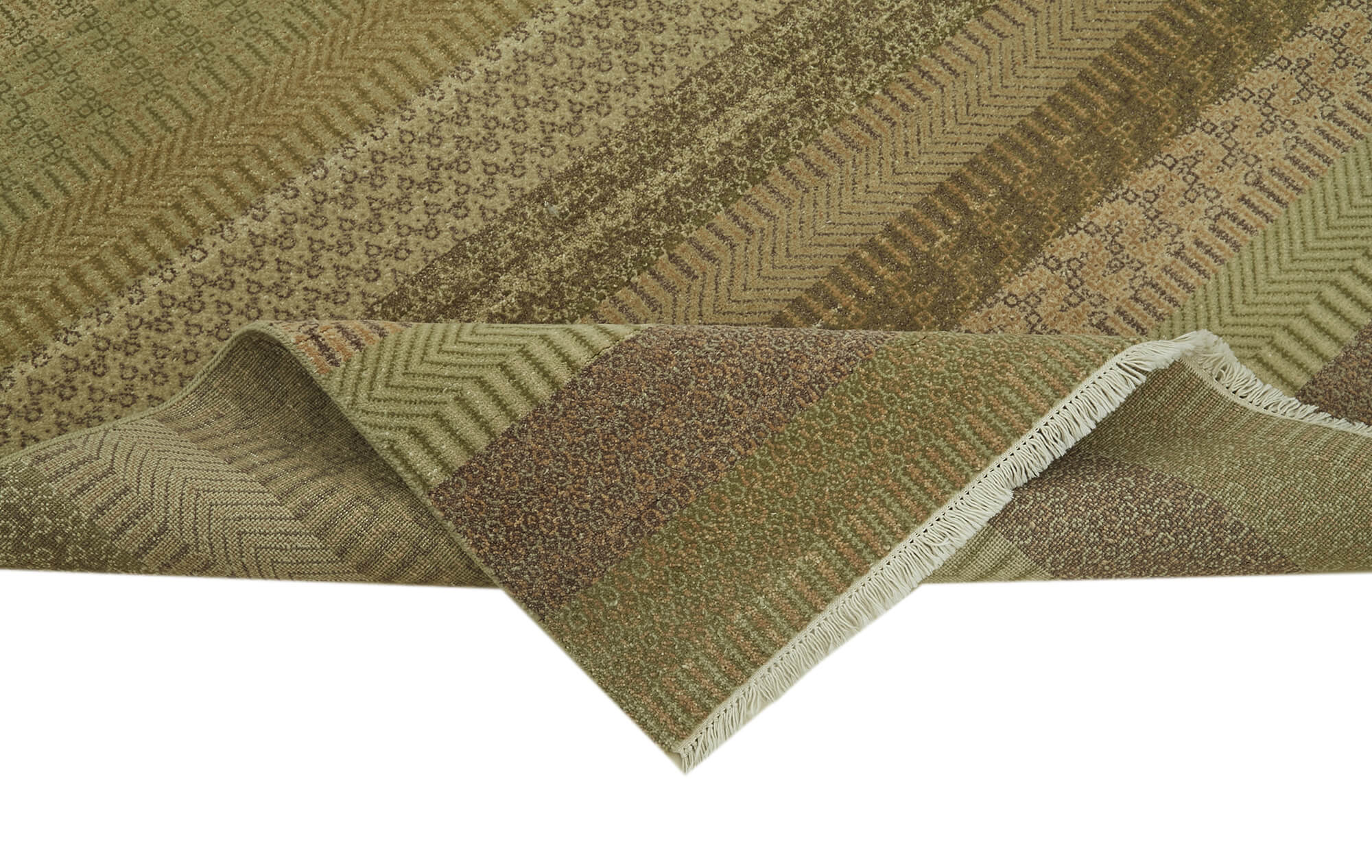 Tebriz Yeşil Klasik Pamuk Yün El Dokuma Halısı 185x277 Agacan