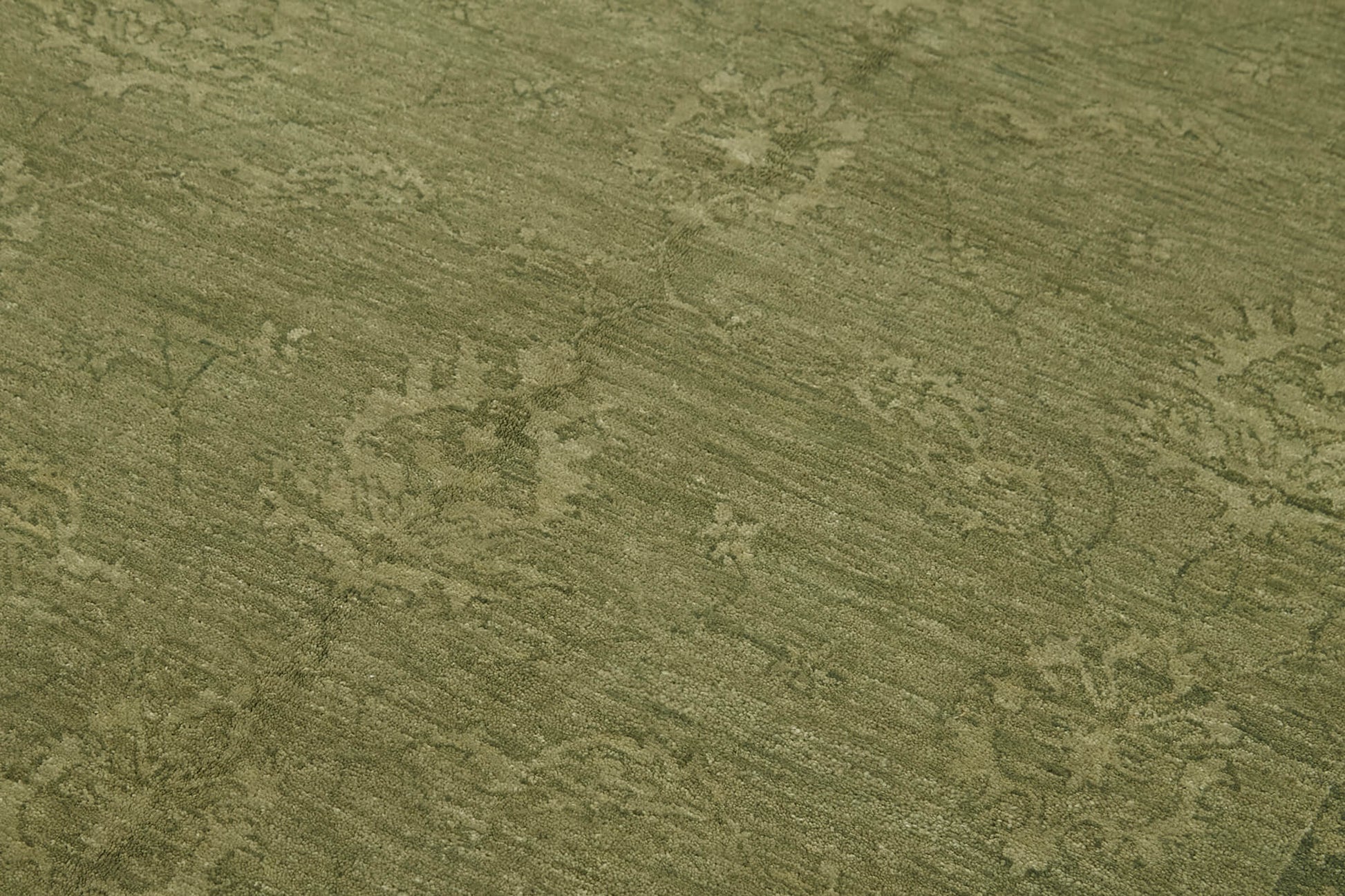 Tebriz Yeşil Klasik Pamuk Yün El Dokuma Halısı 182x275 Agacan