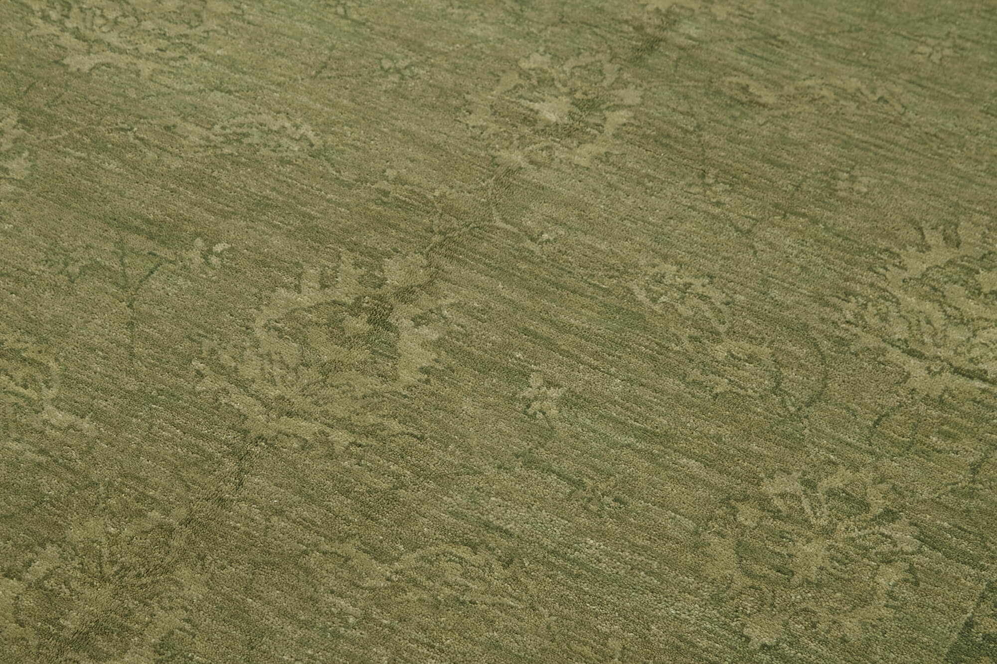 Tebriz Yeşil Klasik Pamuk Yün El Dokuma Halısı 182x275 Agacan