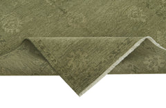 Tebriz Yeşil Klasik Pamuk Yün El Dokuma Halısı 182x275 Agacan