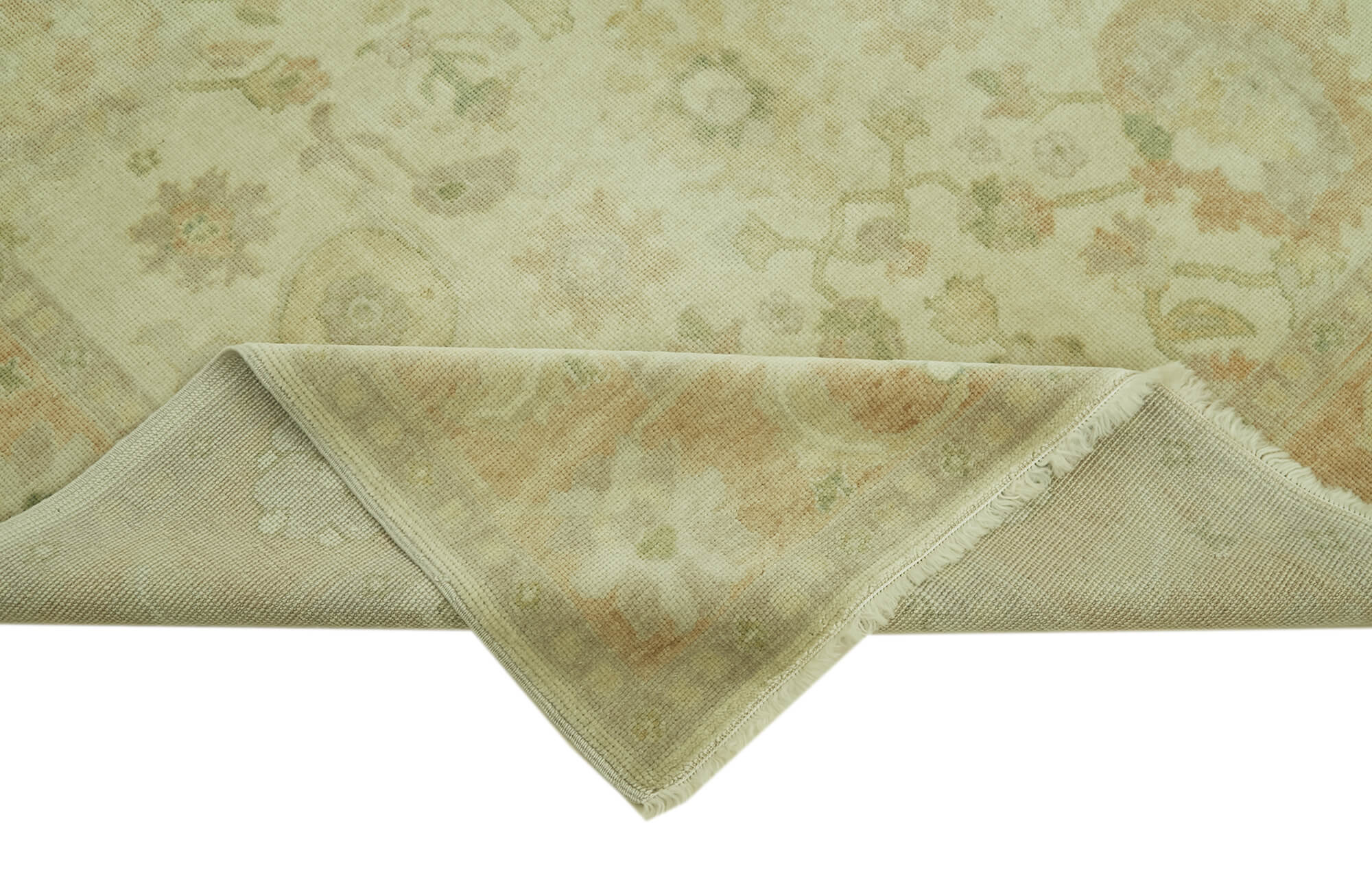 Tebriz Yeşil Klasik Pamuk Yün El Dokuma Halısı 173x247 Agacan