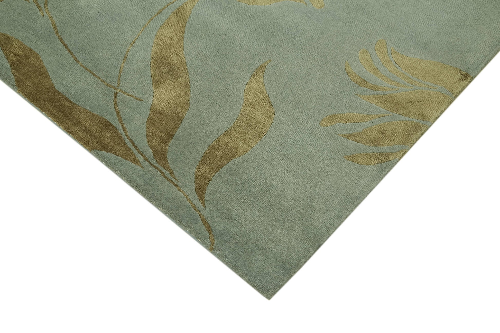 Tebriz Mavi Klasik Pamuk Yün El Dokuma Halısı 244x308 Agacan