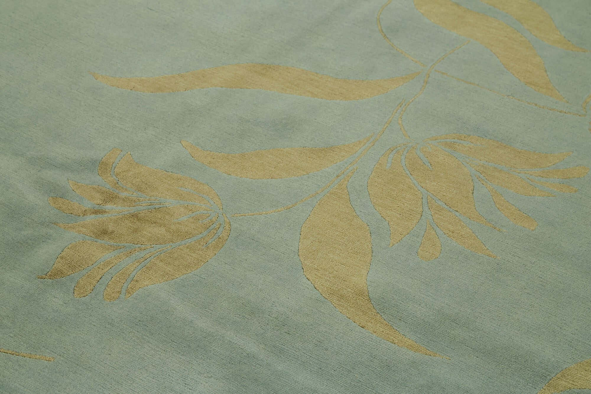 Tebriz Mavi Klasik Pamuk Yün El Dokuma Halısı 244x308 Agacan