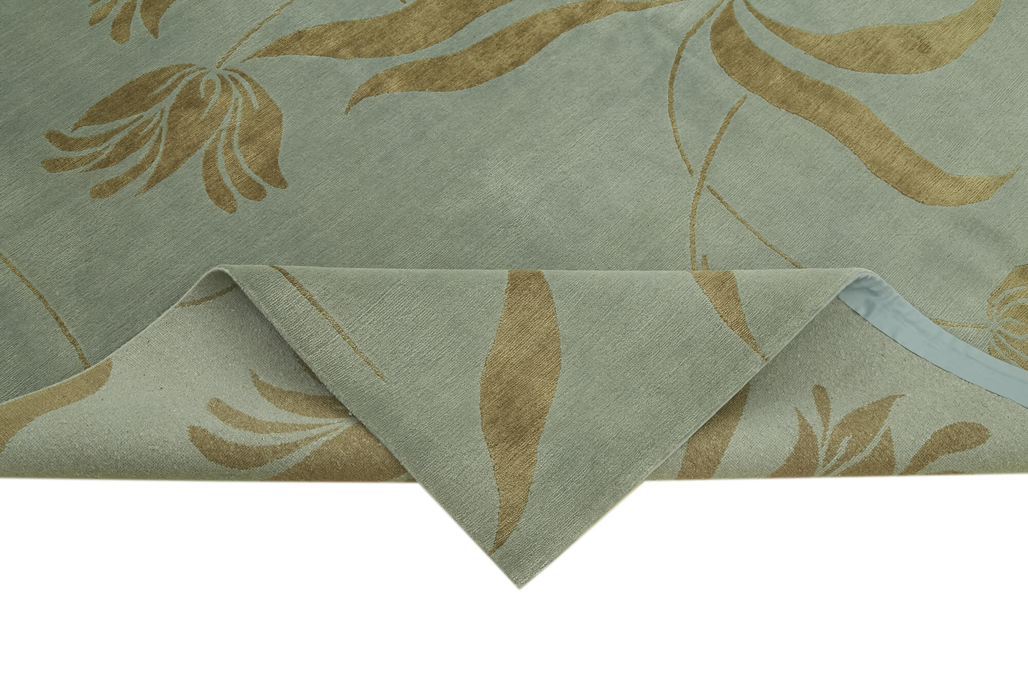 Tebriz Mavi Klasik Pamuk Yün El Dokuma Halısı 244x308 Agacan