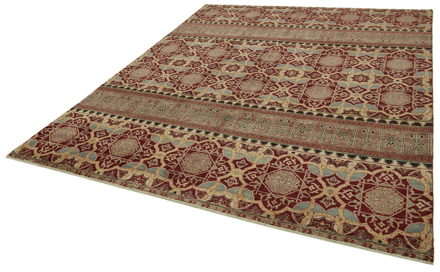 Tebriz Kırmızı Klasik Pamuk Yün El Dokuma Halısı 244x305 Agacan