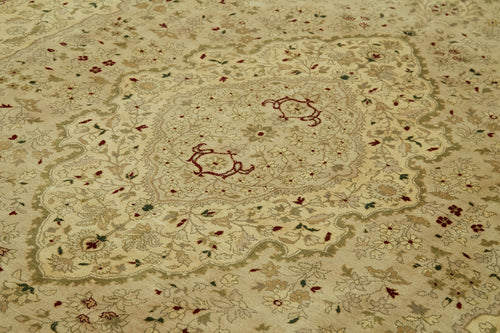 Tebriz Bej Klasik Pamuk Yün El Dokuma Halısı 307x420 Agacan