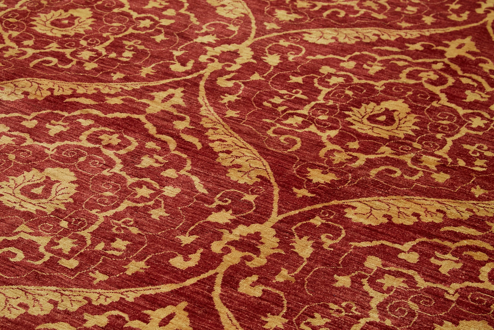 Tebriz Kırmızı Klasik Pamuk Yün El Dokuma Halısı 303x418 Agacan