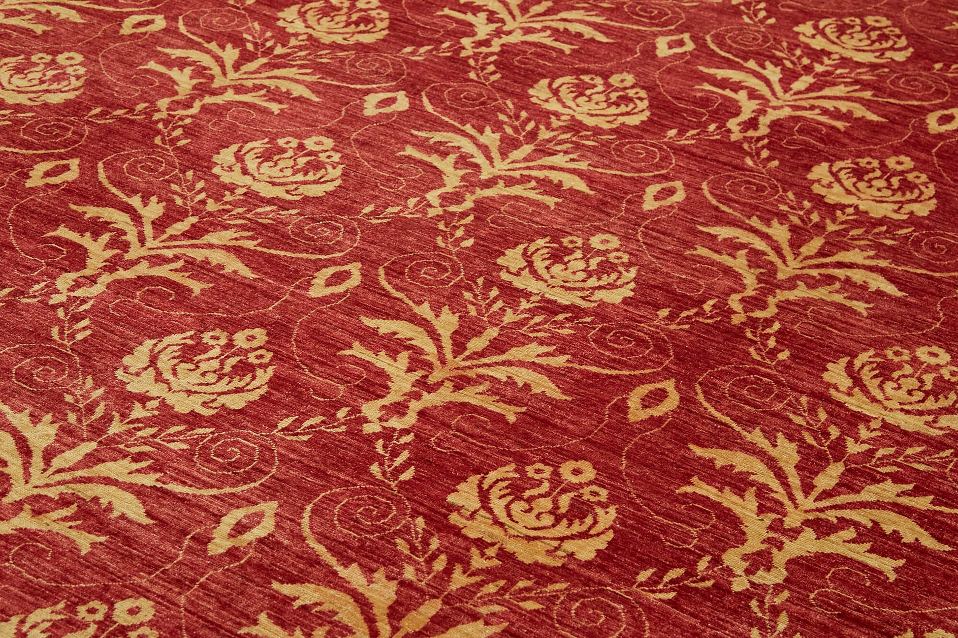 Tebriz Kırmızı Klasik Pamuk Yün El Dokuma Halısı 304x422 Agacan