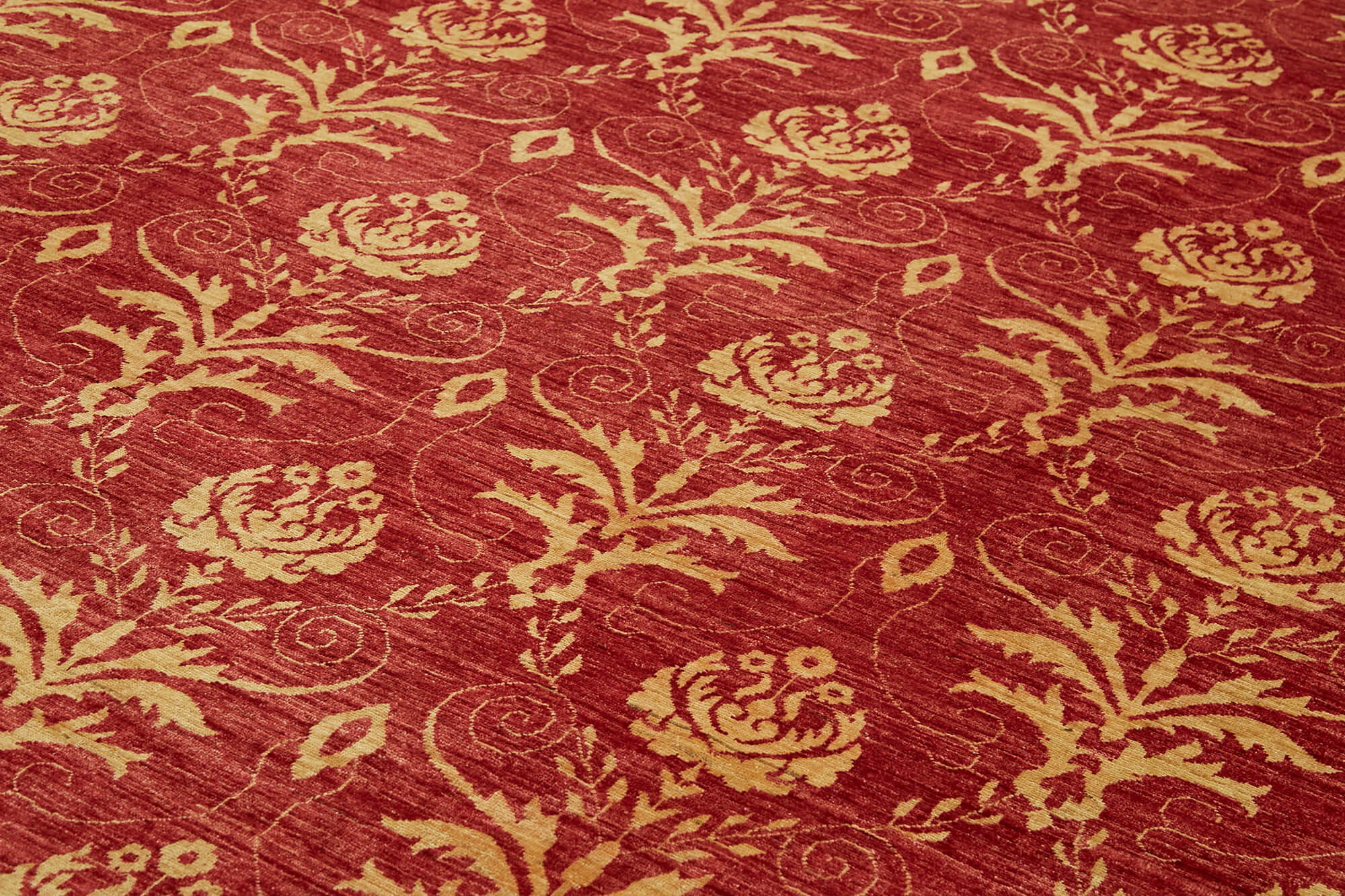 Tebriz Kırmızı Klasik Pamuk Yün El Dokuma Halısı 304x422 Agacan