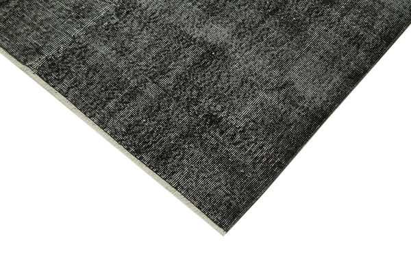 Overdyed Vintage Siyah Eskitme Pamuk Yün El Dokuma Halısı 184x300 Agacan