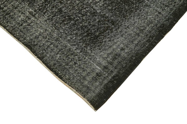 Overdyed Vintage Siyah Eskitme Pamuk Yün El Dokuma Halısı 167x296 Agacan