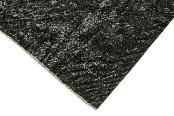 Overdyed Vintage Siyah Eskitme Pamuk Yün El Dokuma Halısı 190x298 Agacan