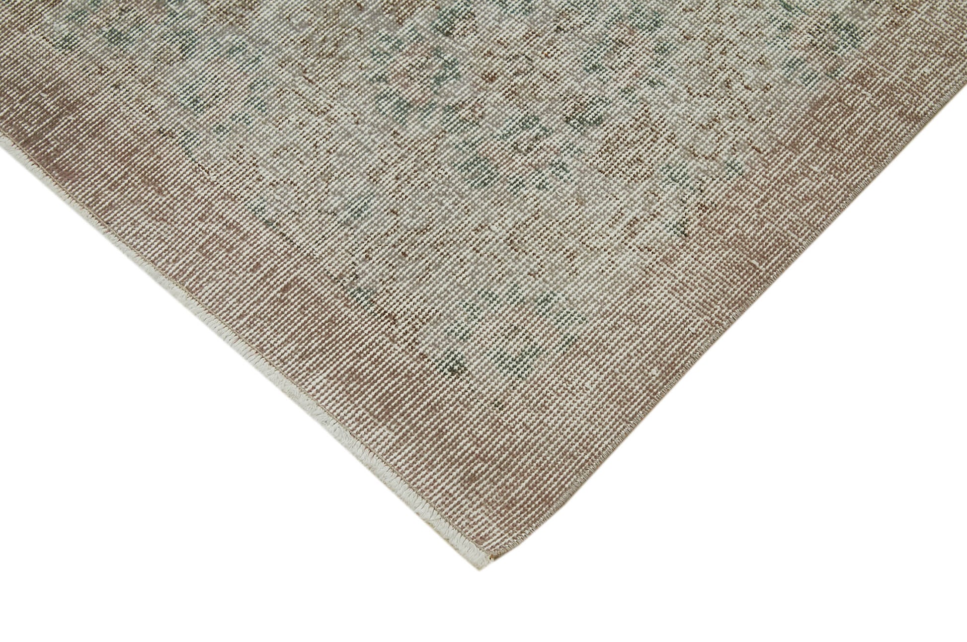 Overdyed Vintage Mavi Eskitme Pamuk Yün El Dokuma Halısı 156x256 Agacan