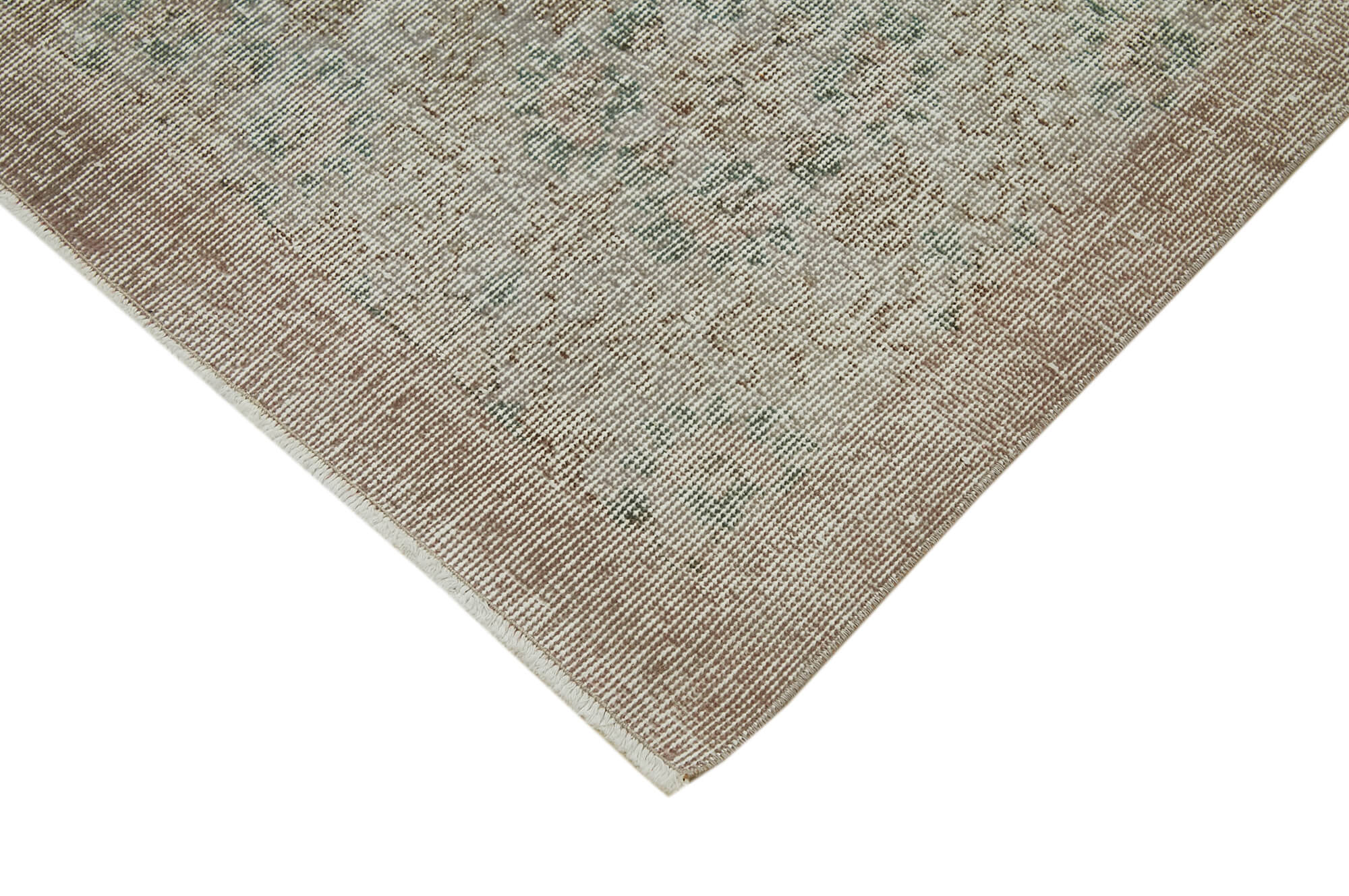 Overdyed Vintage Mavi Eskitme Pamuk Yün El Dokuma Halısı 156x256 Agacan