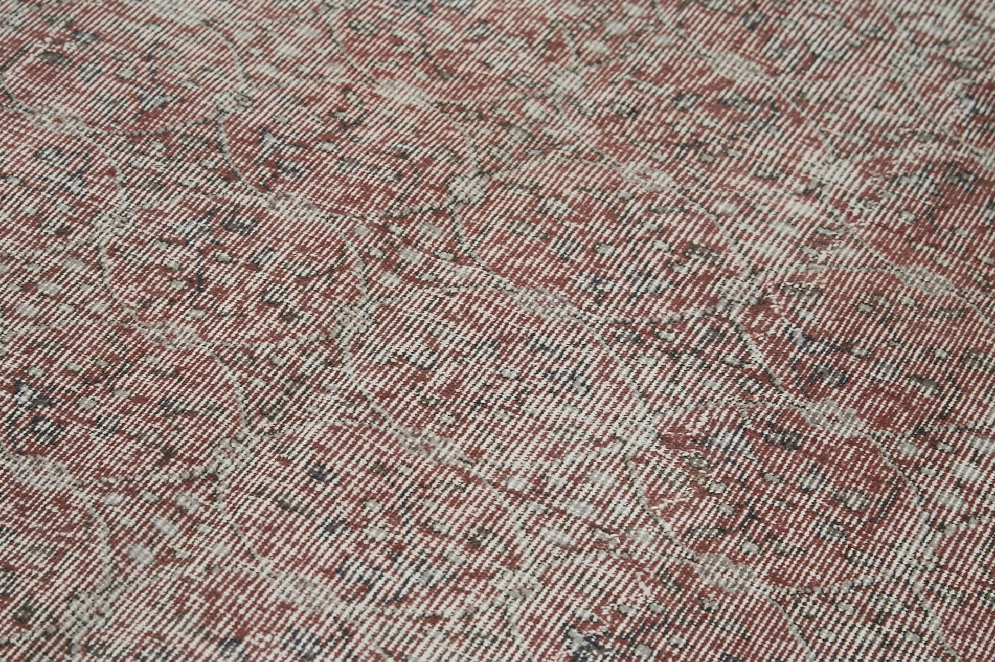 Overdyed Vintage Gri Eskitme Pamuk Yün El Dokuma Halısı 159x260 Agacan