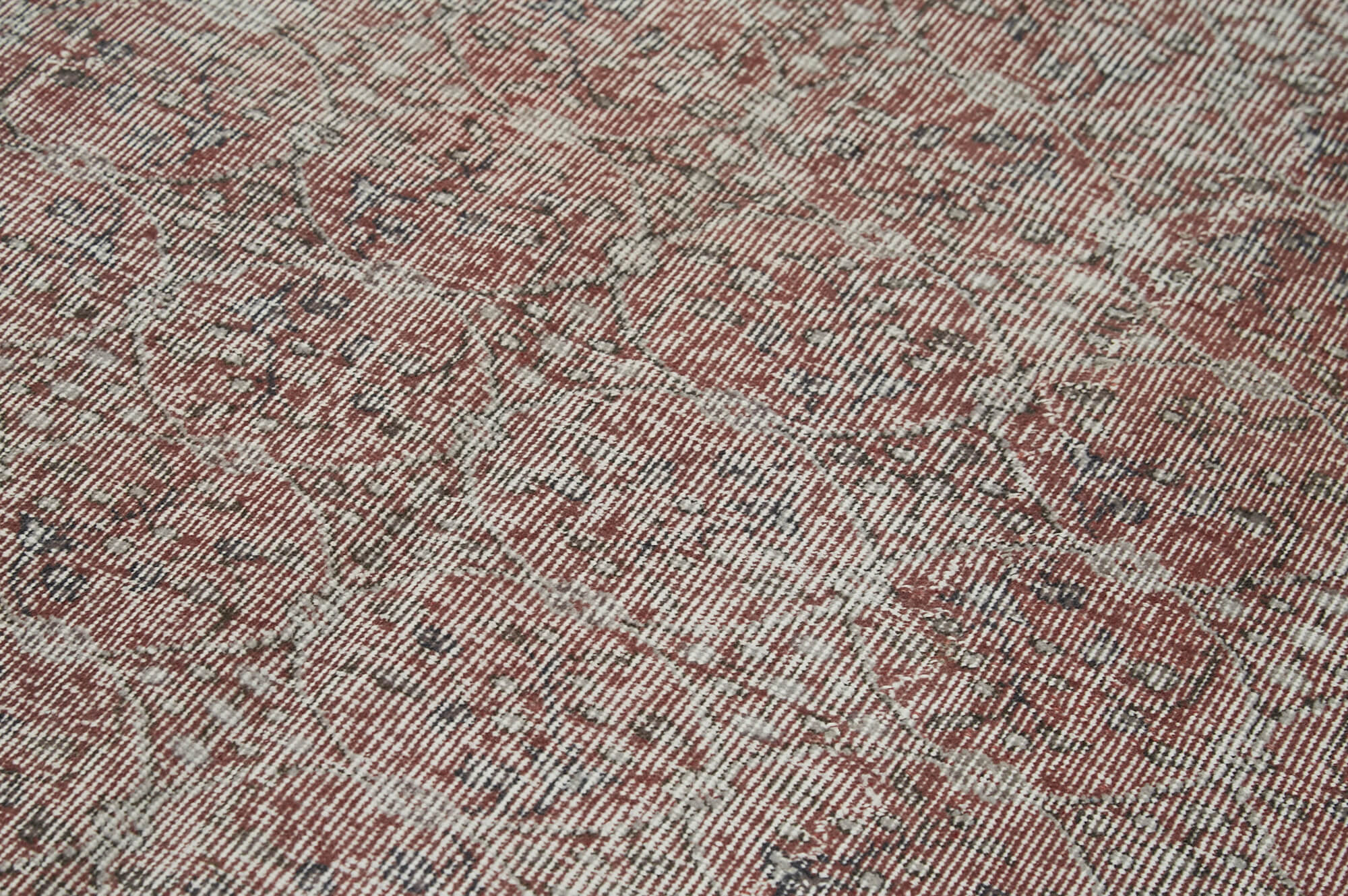 Overdyed Vintage Gri Eskitme Pamuk Yün El Dokuma Halısı 159x260 Agacan