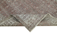 Overdyed Vintage Gri Eskitme Pamuk Yün El Dokuma Halısı 159x260 Agacan