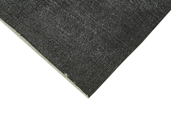 Overdyed Vintage Siyah Eskitme Pamuk Yün El Dokuma Halısı 147x268 Agacan