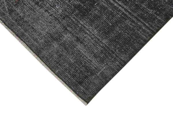 Overdyed Vintage Siyah Eskitme Pamuk Yün El Dokuma Halısı 163x270 Agacan