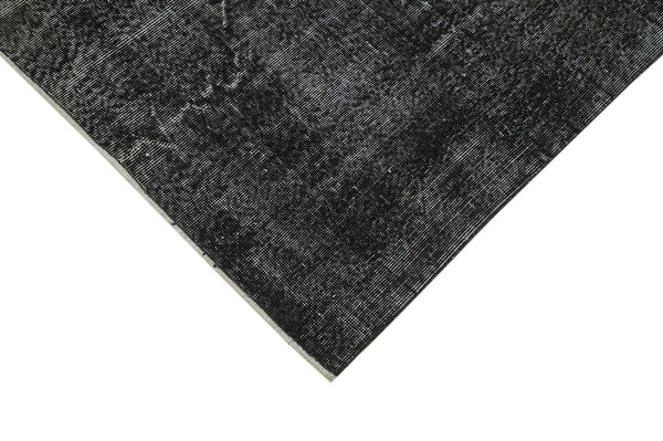 Overdyed Vintage Siyah Eskitme Pamuk Yün El Dokuma Halısı 210x313 Agacan