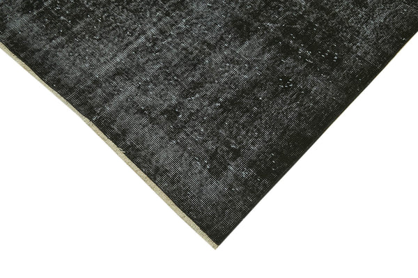 Overdyed Vintage Siyah Eskitme Pamuk Yün El Dokuma Halısı 215x305 Agacan