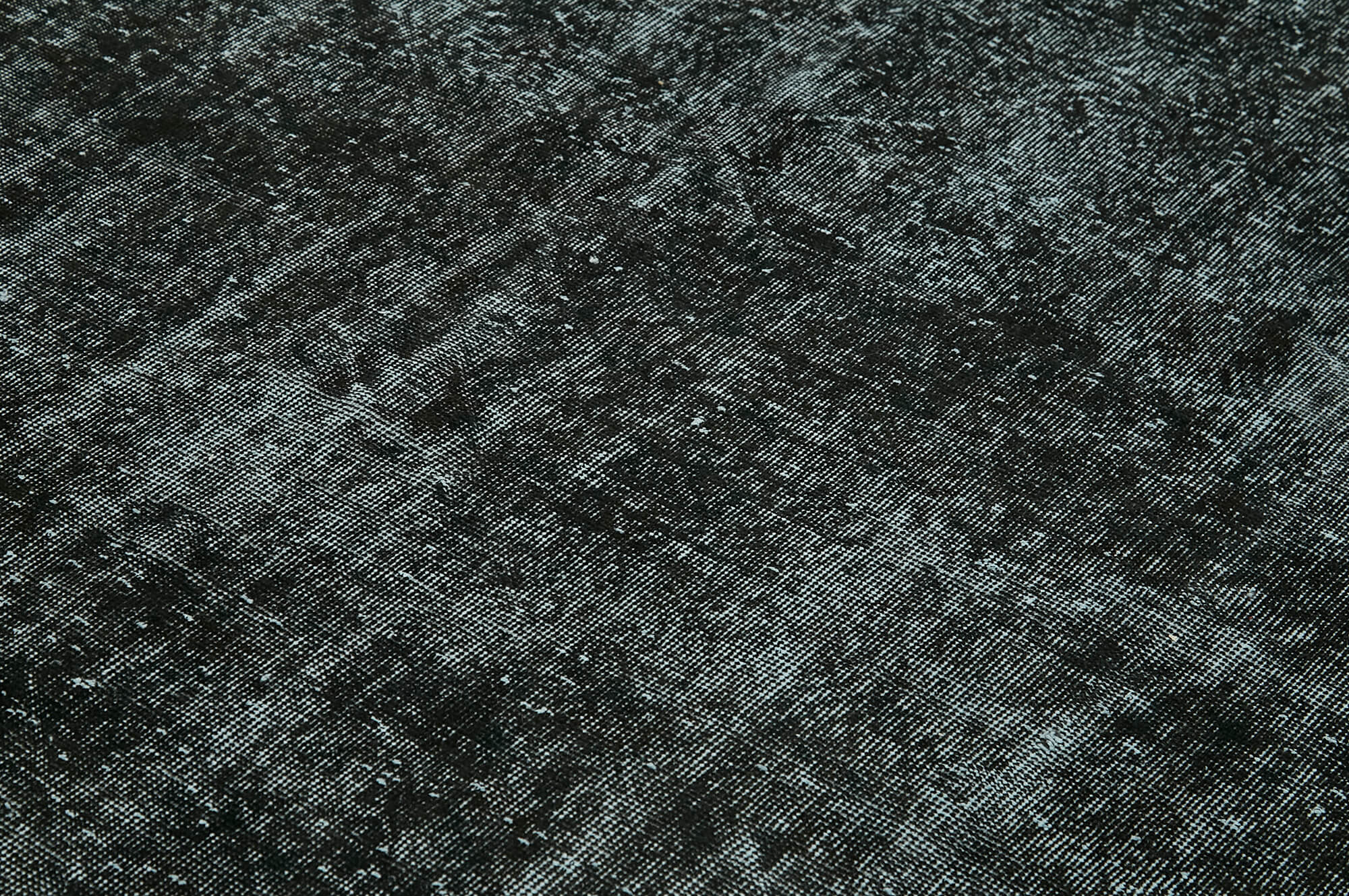 Overdyed Vintage Siyah Eskitme Pamuk Yün El Dokuma Halısı 215x305 Agacan