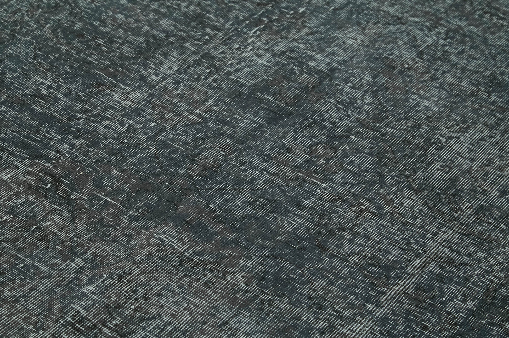 Overdyed Vintage Siyah Eskitme Pamuk Yün El Dokuma Halısı 186x284 Agacan