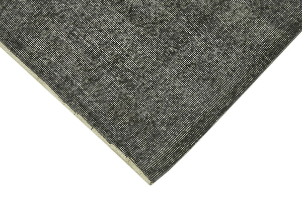 Overdyed Vintage Siyah Eskitme Pamuk Yün El Dokuma Halısı 201x305 Agacan