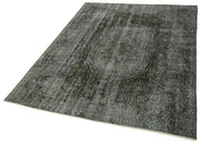 Overdyed Vintage Siyah Eskitme Pamuk Yün El Dokuma Halısı 145x196 Agacan