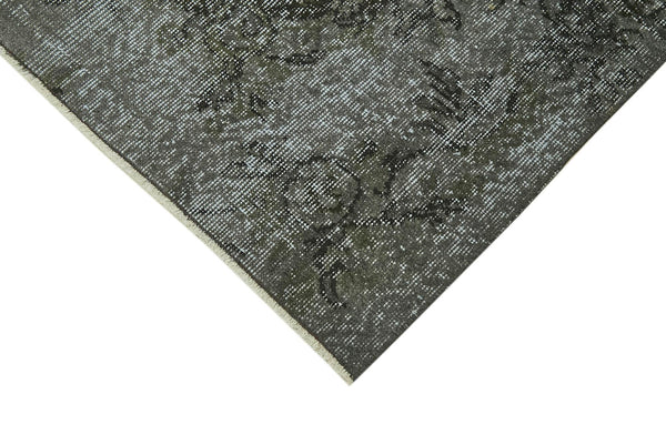 Overdyed Vintage Siyah Eskitme Pamuk Yün El Dokuma Halısı 145x196 Agacan