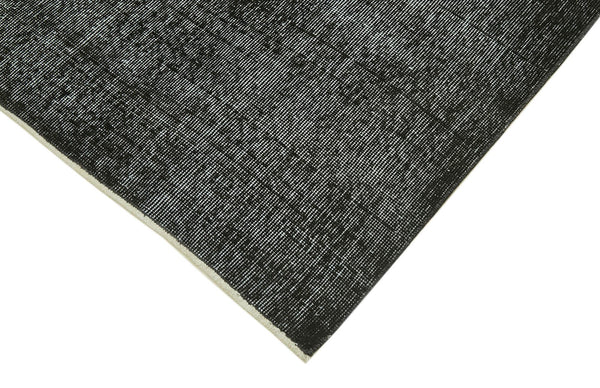 Overdyed Vintage Siyah Eskitme Pamuk Yün El Dokuma Halısı 161x267 Agacan