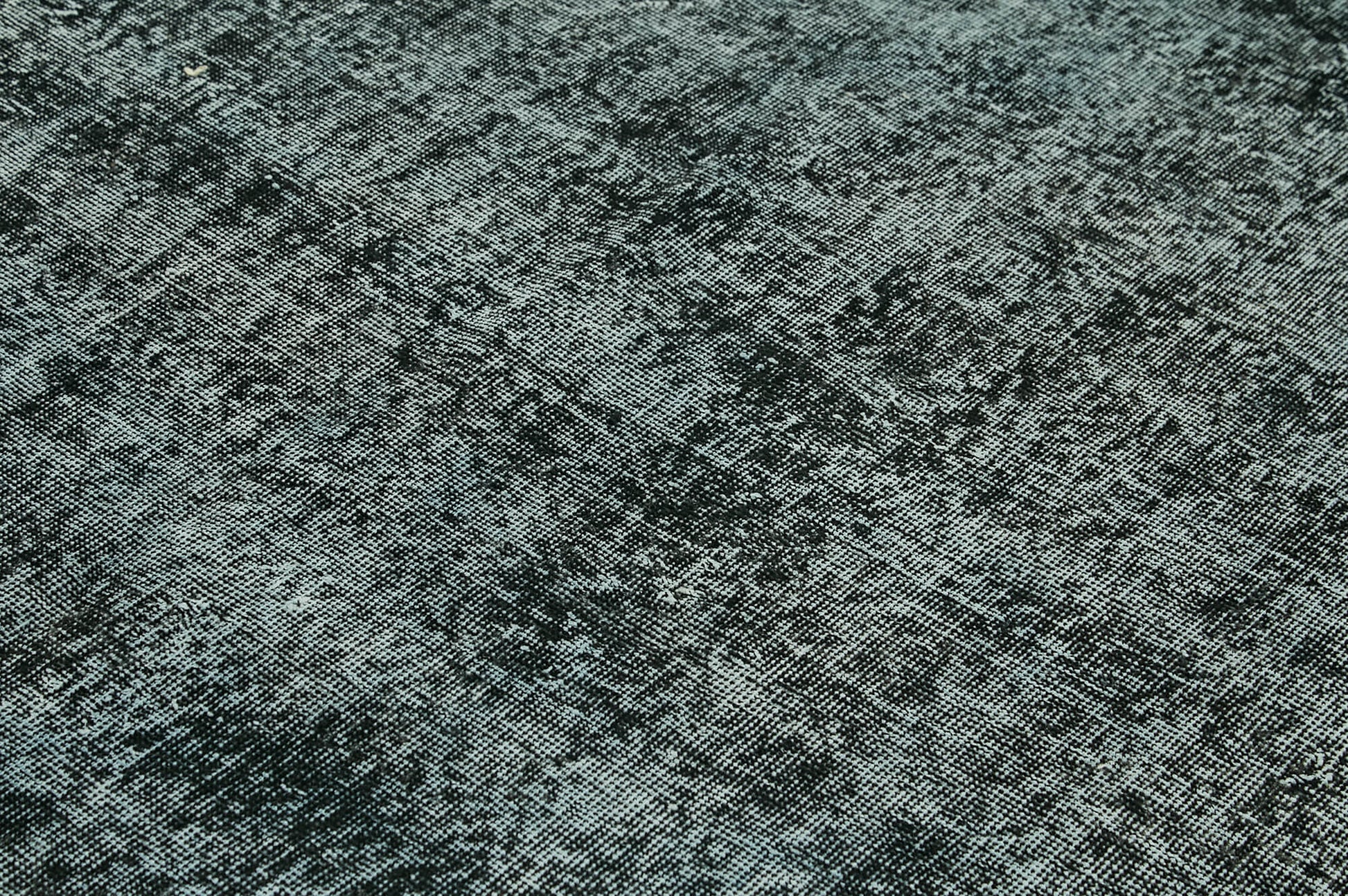 Overdyed Vintage Siyah Eskitme Pamuk Yün El Dokuma Halısı 198x291 Agacan