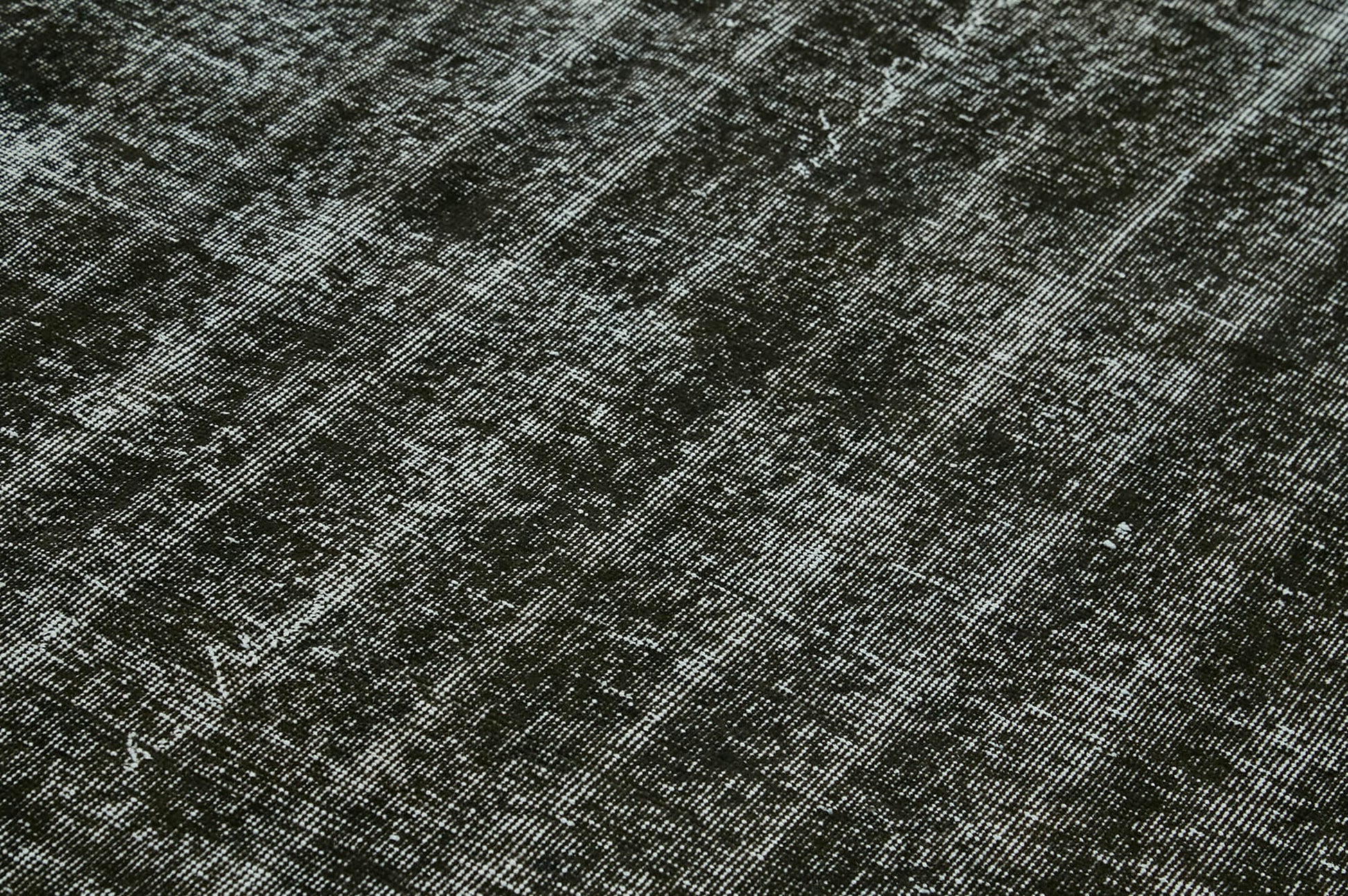 Overdyed Vintage Siyah Eskitme Pamuk Yün El Dokuma Halısı 199x306 Agacan