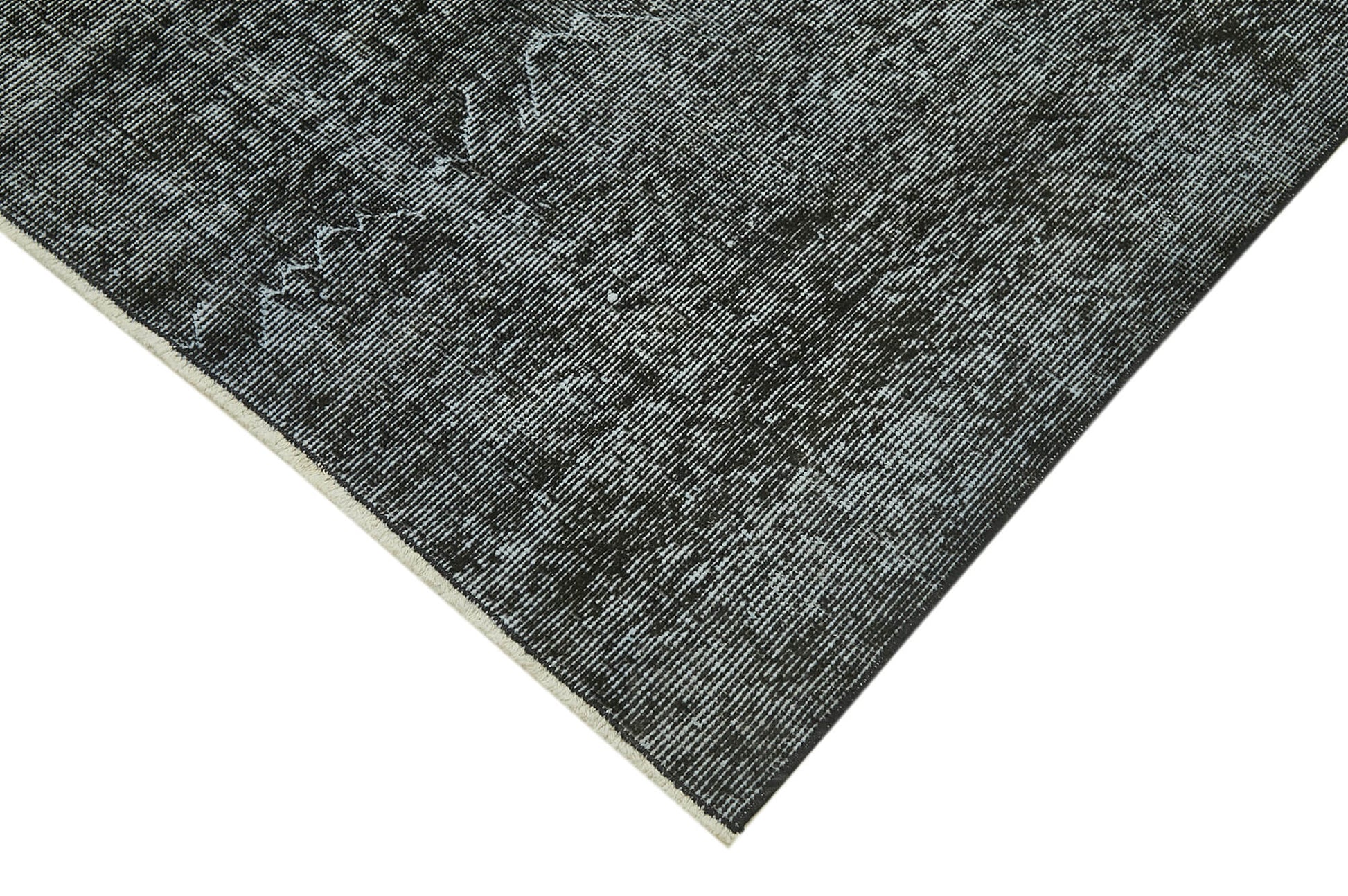 Overdyed Vintage Siyah Eskitme Pamuk Yün El Dokuma Halısı 157x263 Agacan