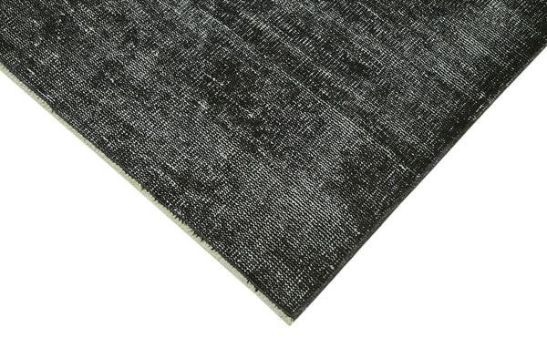 Overdyed Vintage Siyah Eskitme Pamuk Yün El Dokuma Halısı 163x283 Agacan
